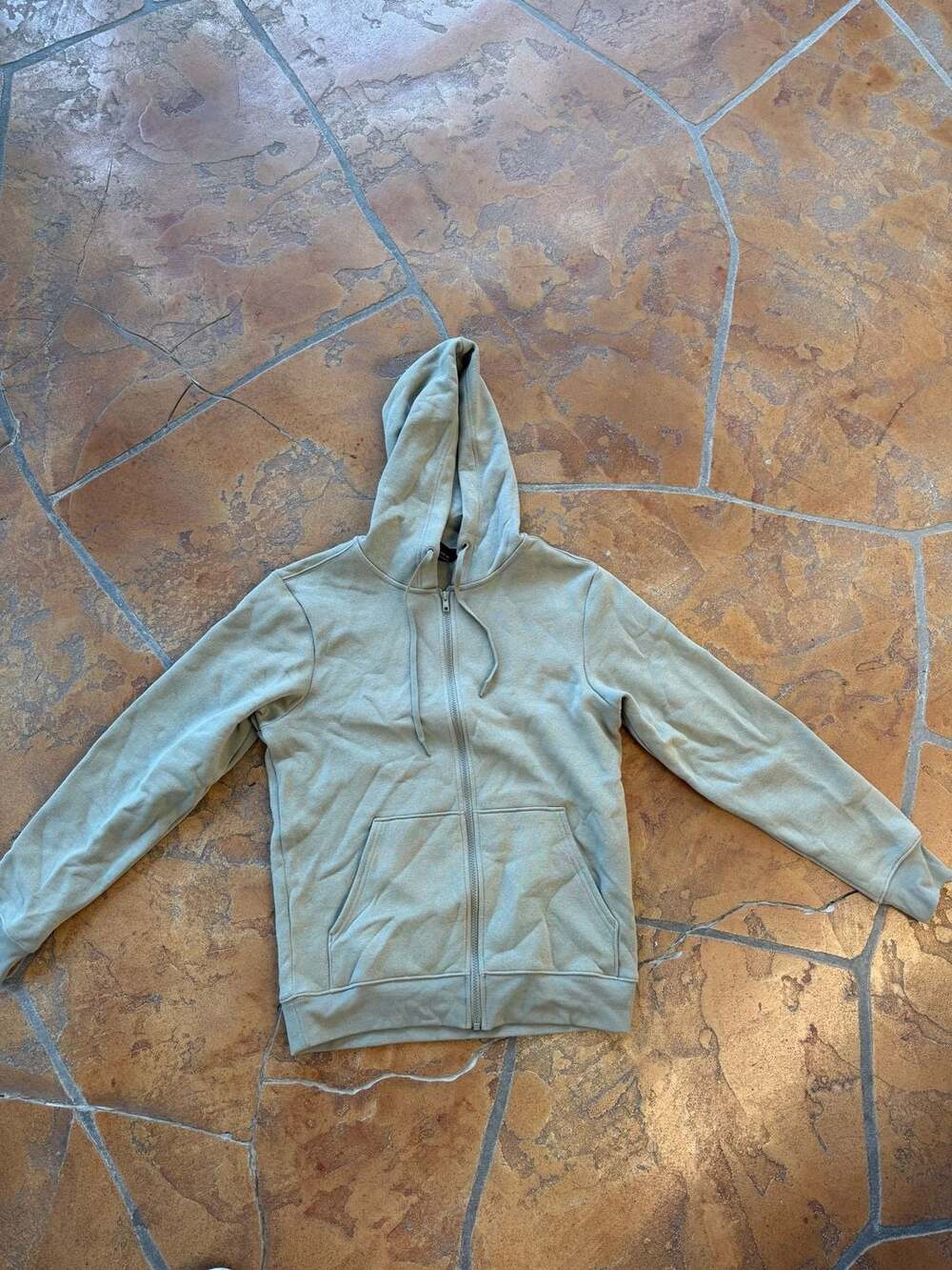 Athletic Works Full Zip Hoodie Size S Sage Green Cotton Blend